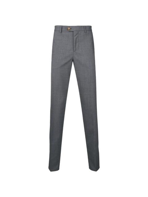 Brunello Cucinelli Brunello Cucinelli Men'S Gray Tailored Trousers With Button Detail