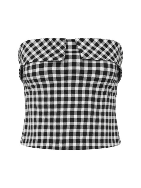 POSSE Chiara Strapless Top in Black/White