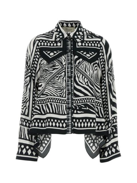 Blumarine Printed twill shirt