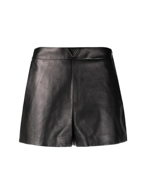 Valentino Valentino Garavani High-Waist Leather Shorts