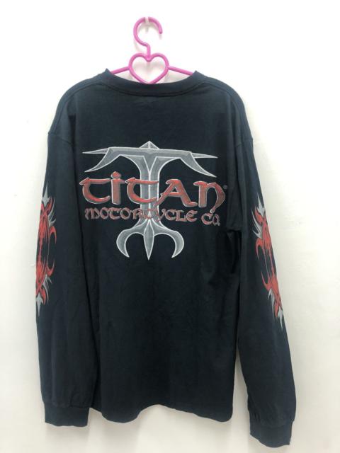Other Designers Harley Davidson - Vintage TITAN MOTORCYCLE CO Spell Out Long Sleeve Shirt