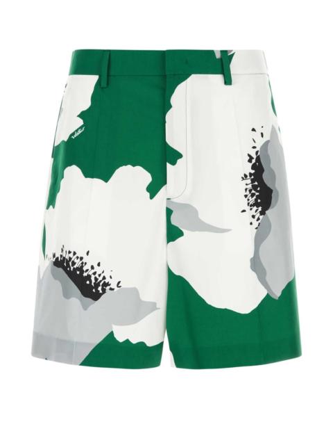 Valentino Valentino Garavani Men Printed Cotton Bermuda Shorts