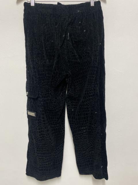 Eddie Odyssey EOS Individual Black Velvet Croc-Embossed Pants