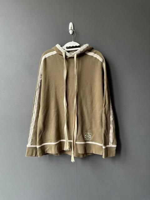 Loewe Loewe brown hoodie with contrasting stitching and embroidered logo.