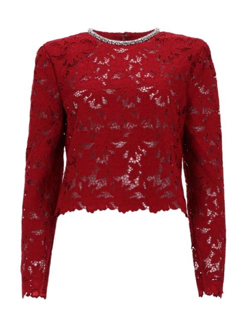 self-portrait Self-Portrait Women Lace Top With Crystals