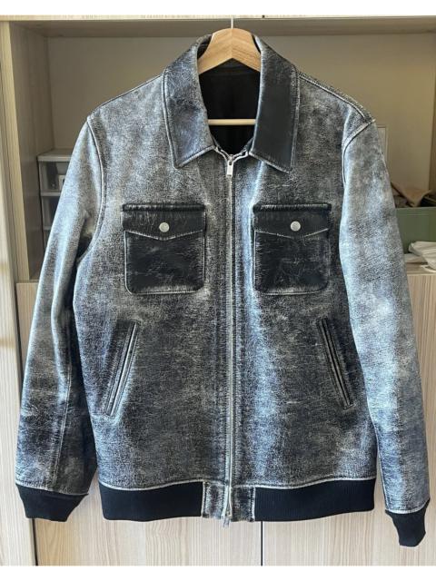 UNDERCOVER Undercover Distressed Leather Jacket XL