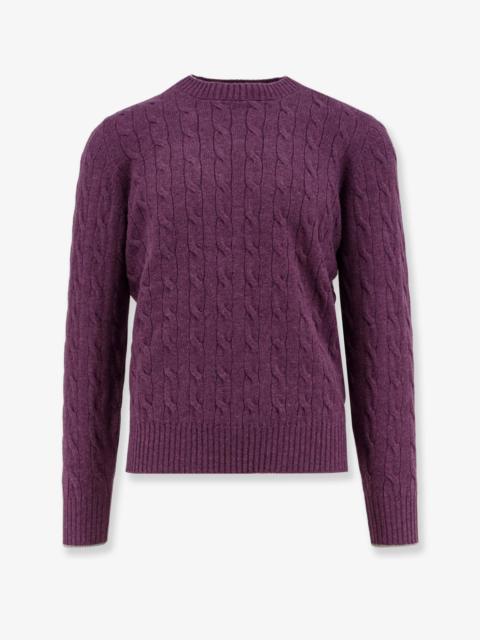 Brunello Cucinelli Brunello Cucinelli Cable Knit Cashmere Sweater Purple