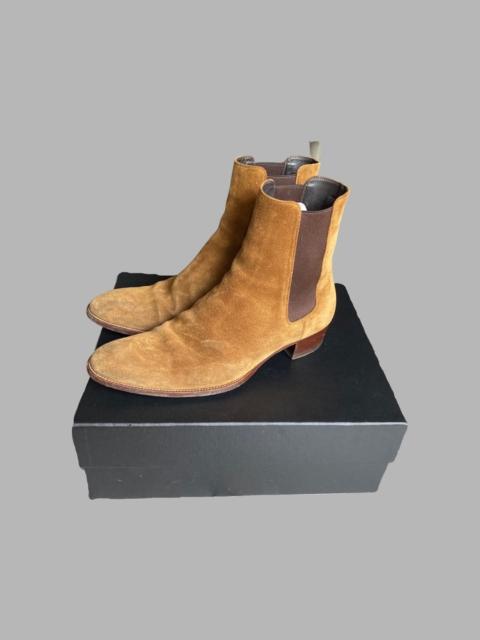 SAINT LAURENT SLP Wyatt 40 Suede Chealsea Boots