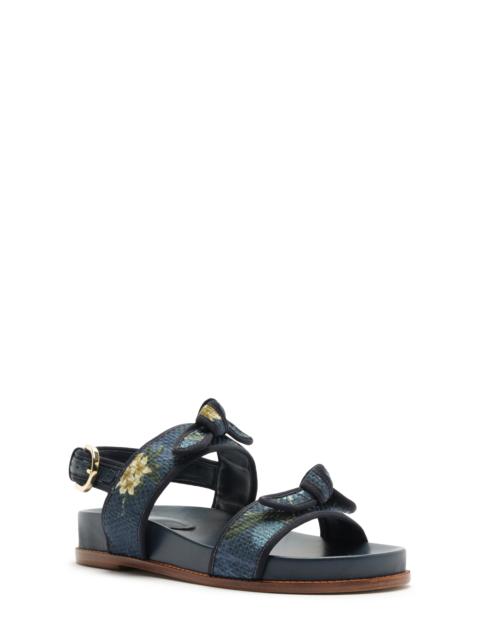 ALEXANDRE BIRMAN Alexandre Birman x Agua by Agua Bendita Grosgrain Raffia Sport Sandal in Laguna Blue/Blue at Nordstr