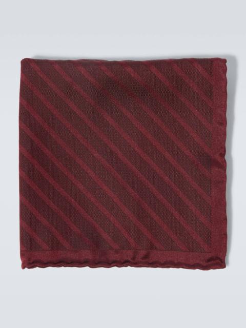 Brunello Cucinelli Striped silk pocket square