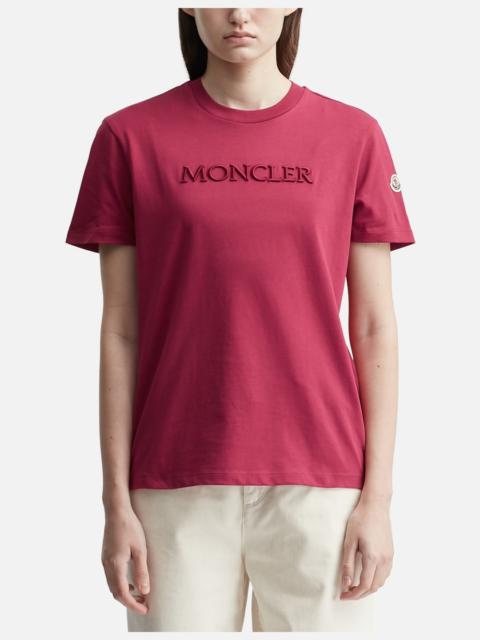 Moncler EMBROIDERED TONAL LOGO COTTON T-SHIRT