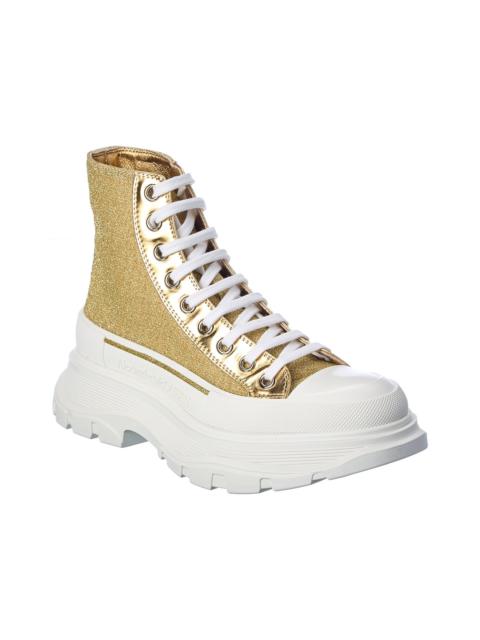 Alexander McQueen Alexander McQueen Tread Slick Glitter & Leather Boot