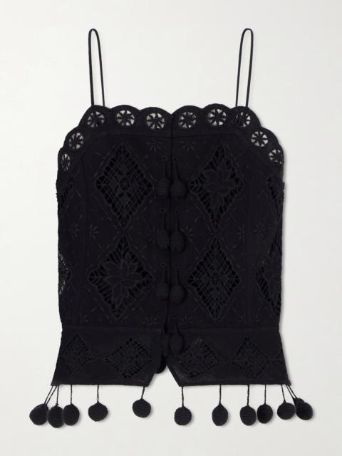 Isabel Marant Nelssy Crocheted Cotton-blend Tank