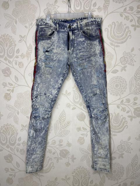 Avant Garde - Acid Wash Distressed SMOKE RISE Denim Jeans Japan
