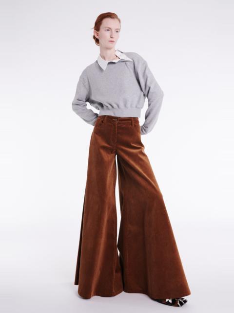 A.W.A.K.E. MODE CORD WIDE LEG JEAN TROUSERS TAN