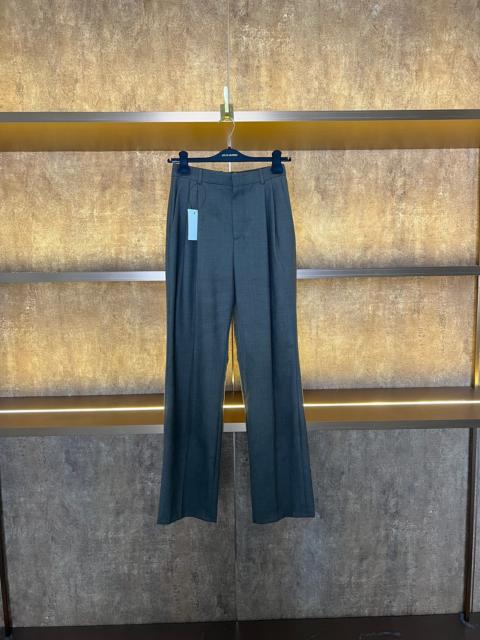 SAINT LAURENT Saint laurent paris wool wide leg pants in khaki