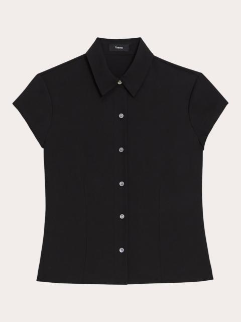 Theory Silk Cap-Sleeve Shirt