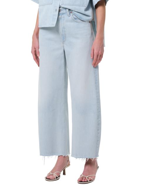 AGOLDE AGOLDE Low Curve Frayed Jeans in Flourish at Nordstrom