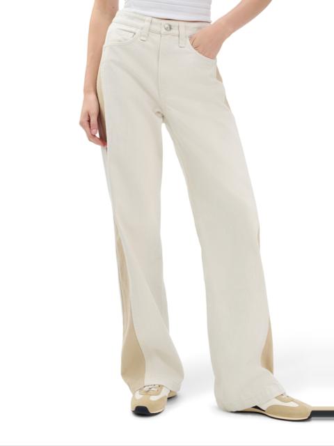 rag & bone rag & bone Logan Color Splice Wide Leg Jeans in Two Stone at Nordstrom