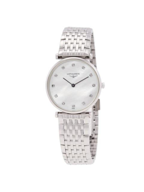 Longines La Grande Classique Quartz Diamond White Mother of Pearl Dial Ladies Watch L4.512.4.87.C