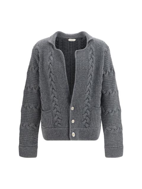VERSACE Versace Knitted Button Cardigan Anthracite