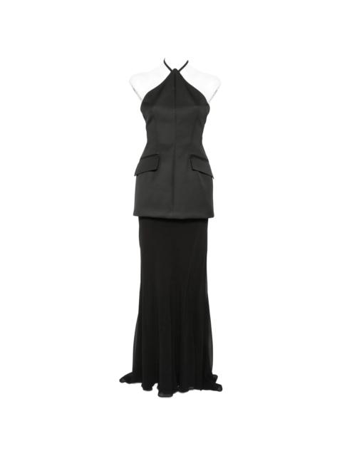 Sportmax Sportmax Spxpinne Halterneck Maxi Dress