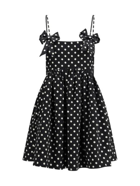 GANNI Ganni Polka-dot Satin Mini Dress