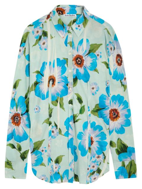 Acne Studios Floral Printed Jersey Shirt