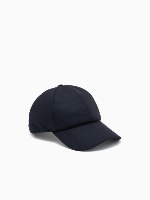 GIORGIO ARMANI VIRGIN WOOL AND CASHMERE BASEBALL CAP