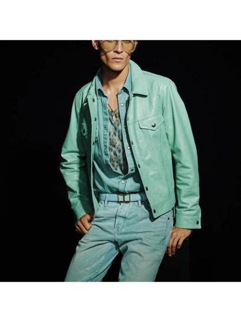 Tom Ford Leather Trucker Jacket in Medium