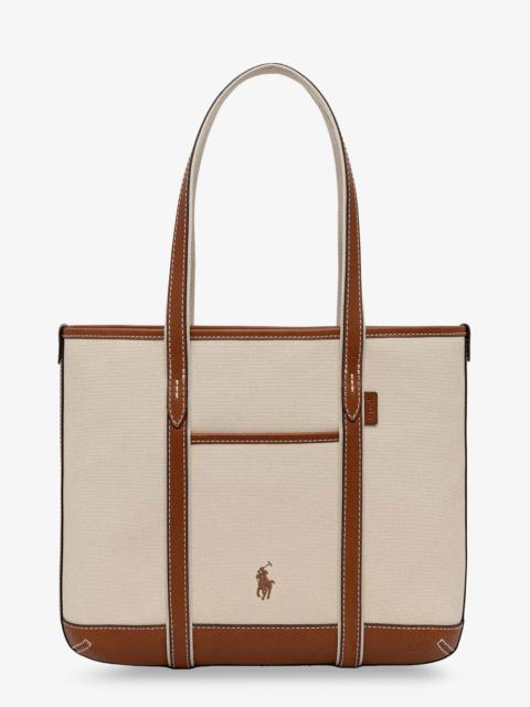 Other Designers Polo Ralph Lauren Canvas Shoulder Bag With Embroidered Logo On The Front