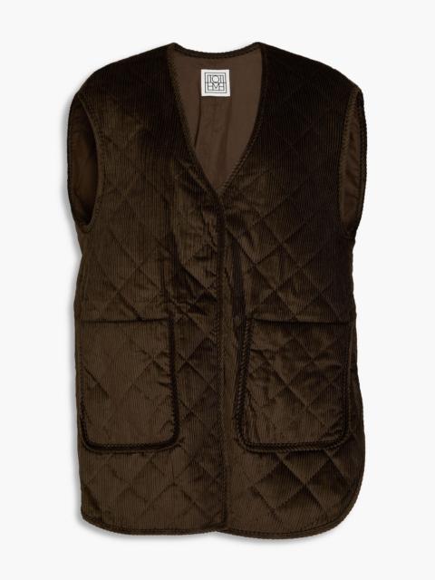 TOTEME Quilted cotton-corduroy vest