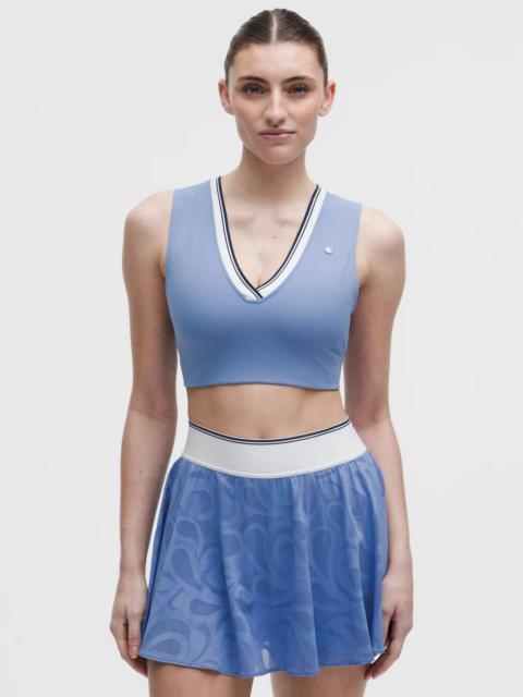 lululemon Paisley Mesh-Back V-Neck Longline Tennis Bra *Medium Support, B/C Cup