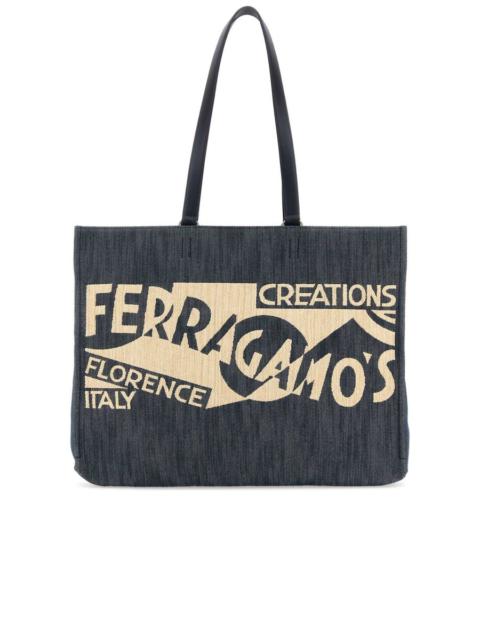FERRAGAMO Large TT Sign Shopping Bag