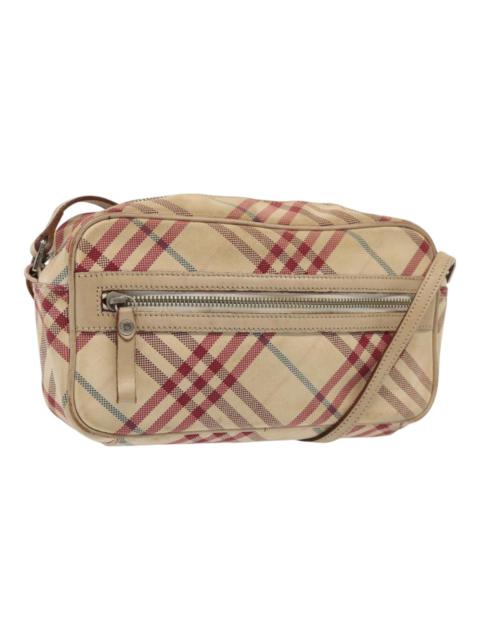 Burberry Burberry Nova Check Blue Label Shoulder Bag Canvas Beige Red