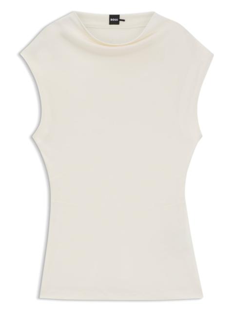 BOSS HIGH-NECK TOP IN MATTE FABRIC