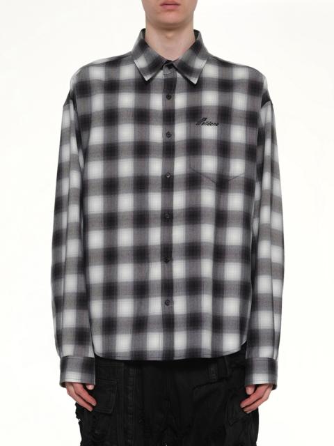 We11done City Cherckered T-Shirt in Black