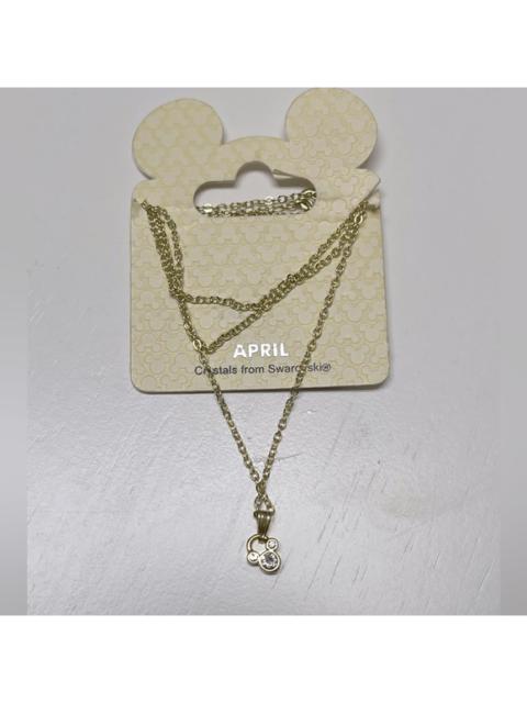 Other Designers NWT Disney Parks April Swarovski Birthstone Mickey Necklace