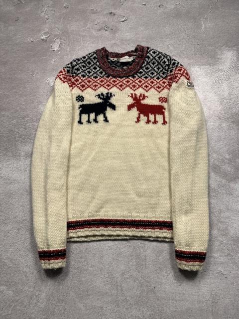 Moncler Luxury Moncler Reindeer Wool Knit Sweater Ralph Lauren Style