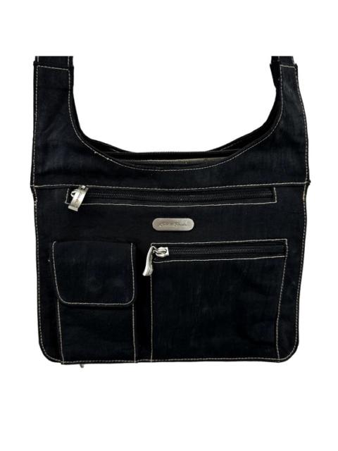 Other Designers Vintage Eddie Bauer Crossbody Bag Nylon Adjustable Strap Black One Size