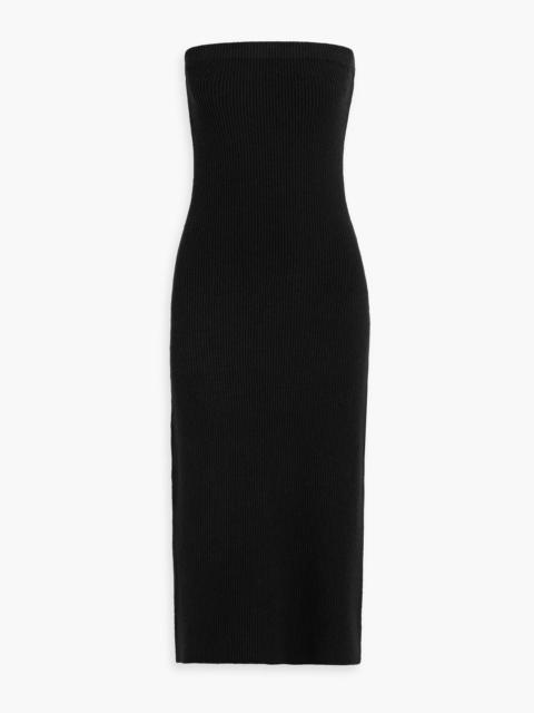 BY MALENE BIRGER Akari strapless ribbed EcoVero™-blend midi dress