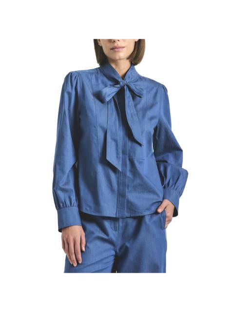 DEREK LAM 10 CROSBY Derek Lam 10 Crosby Majah Tie Neck Long Sleeve Blouse