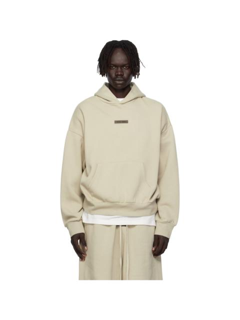 ESSENTIALS Taupe Classic Fit Fleece Hoodie
