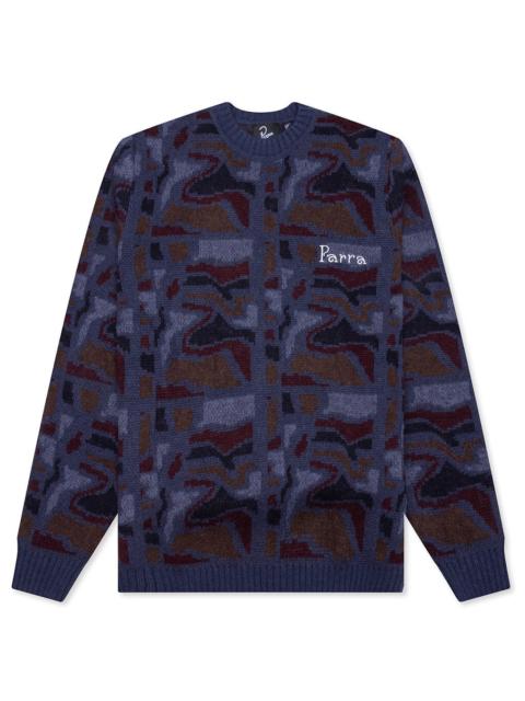 by Parra REPEAT FTP BOOSTER KNITTED PULLOVER - BLUE