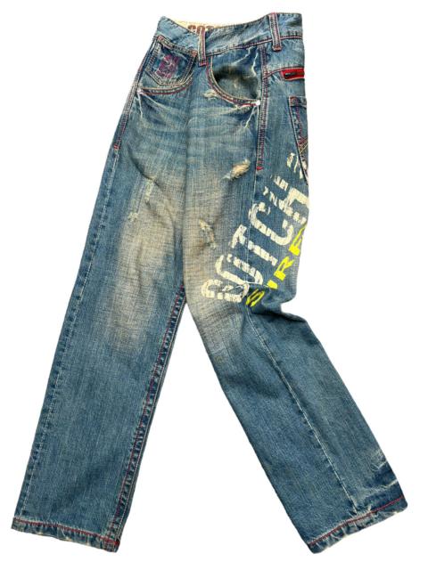 Other Designers Japanese Brand - Gotcha Printed Spellout Baggy Skate Denim Jeans 32x31