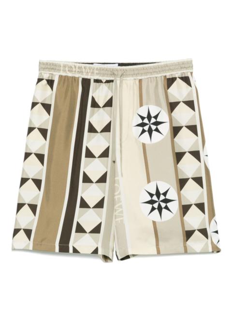 Loewe Loewe Paula's Ibiza Men Printed Silk Shorts