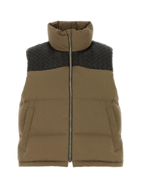 Bottega Veneta Bottega Veneta Women Khaki Cotton Padded Vest