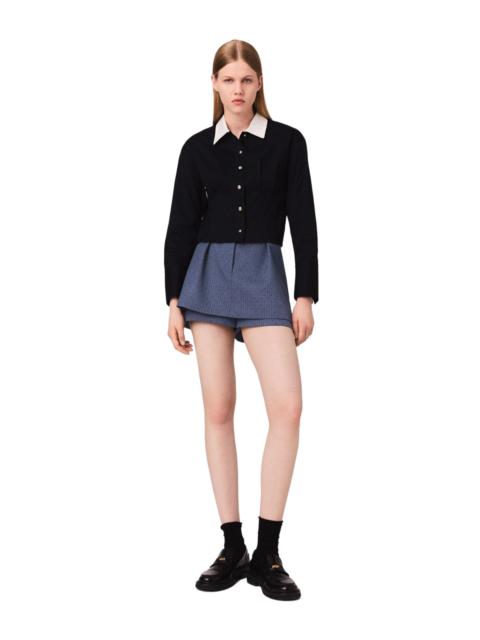 maje maje Rhinestone shorts in Blue at Nordstrom