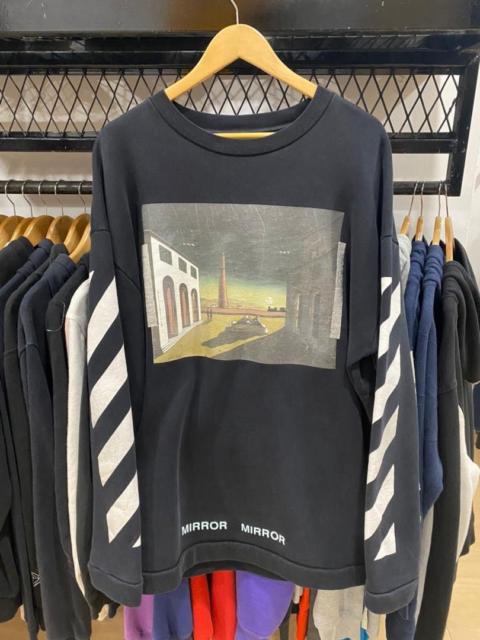 Off-White off white over size sweatshirt mirror mirror