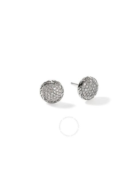 John Hardy - John Hardy Essential Pavé Stud Earring, Sterling Silver, Diamonds, 10MM - EBP987182DI